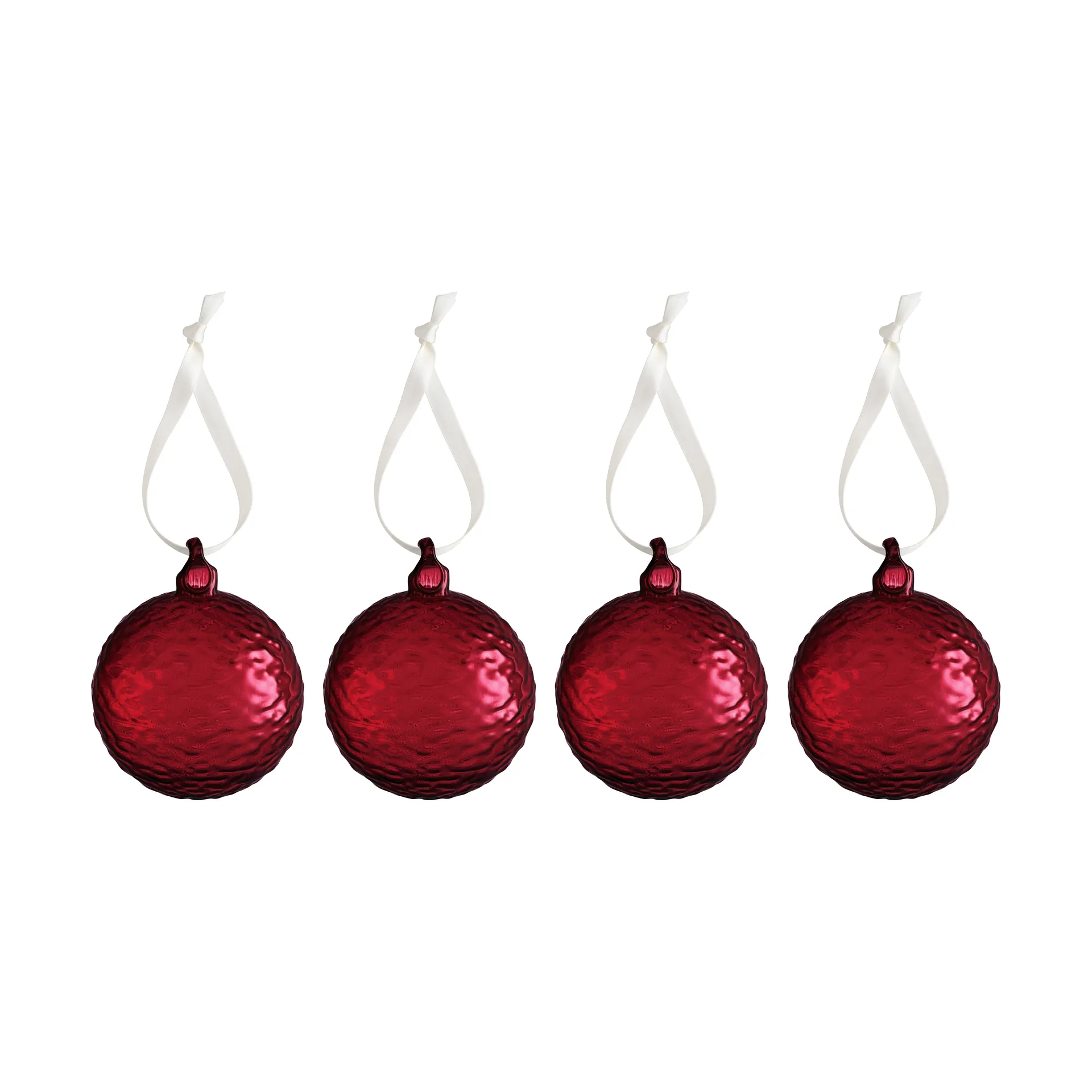 Boule de Noël Gry Marble Ø5 cm, Rouge profond Cooee Design