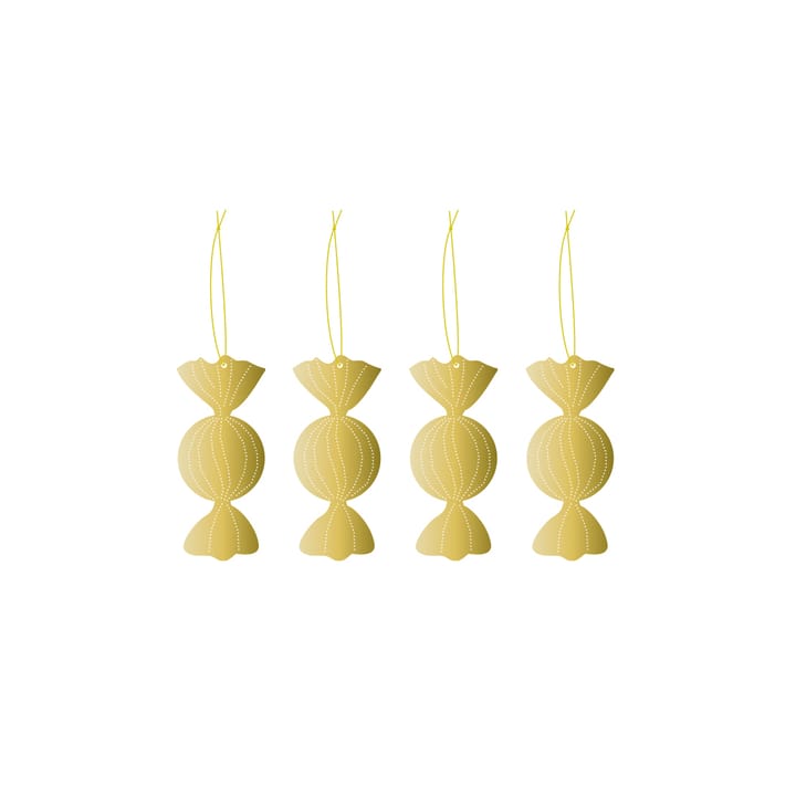 Cooee Décoration de Noël Laiton Lot de 4 - Caramel - Cooee Design