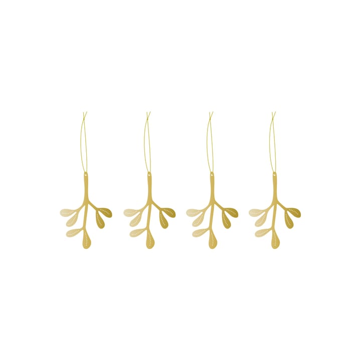 Cooee Décoration de Noël Laiton Lot de 4 - Mistletoe - Cooee Design