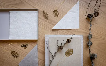 Décoration à suspendre Deco leaf Lot de 4 - Laiton - Cooee Design