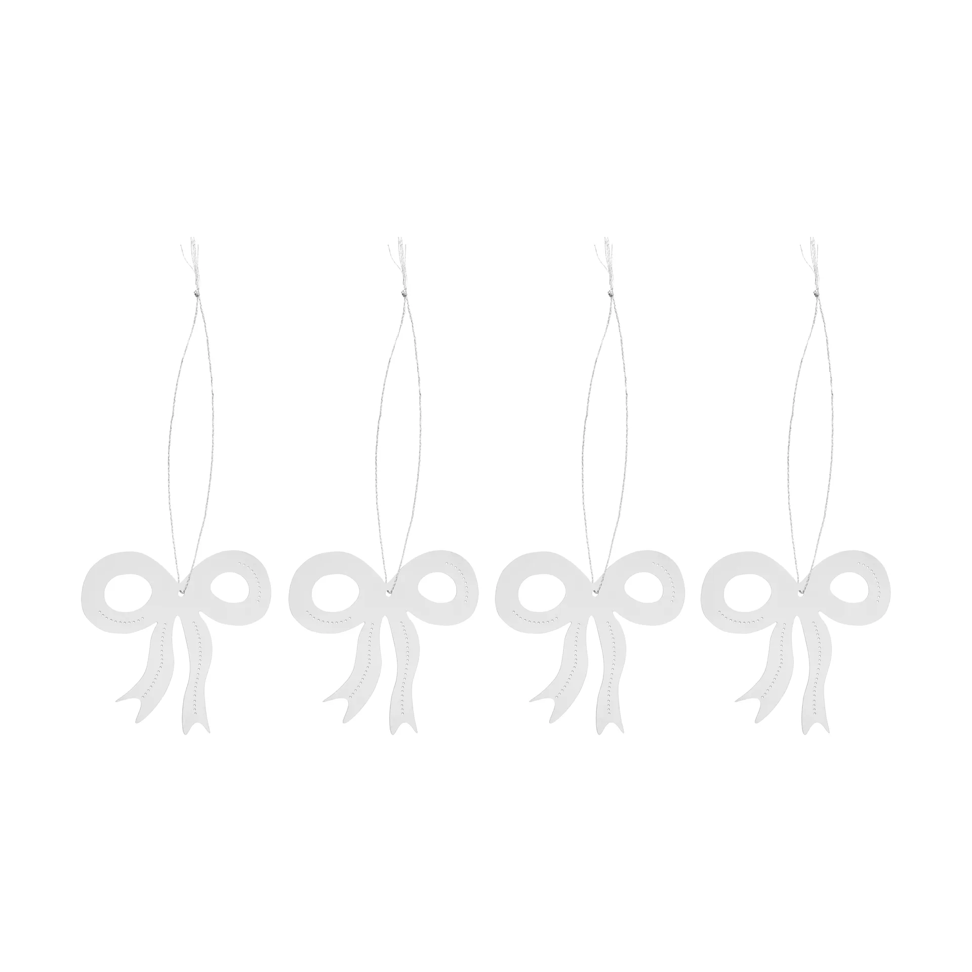 Décoration de Noël nœud 6 cm, Acier inoxydable Cooee Design