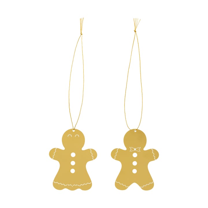 Décoration de Noël pain d’épice 6 cm - Laiton - Cooee Design