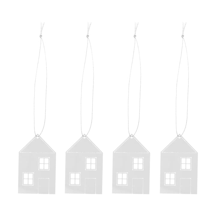 Décoration de Noël Town House 6 cm - Acier inoxydable - Cooee Design