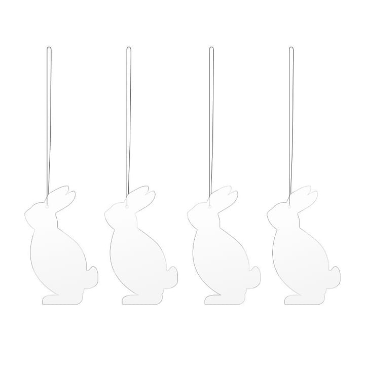 Décoration de Pâques Easter Deco lièvre Lot de 4 - White - Cooee Design