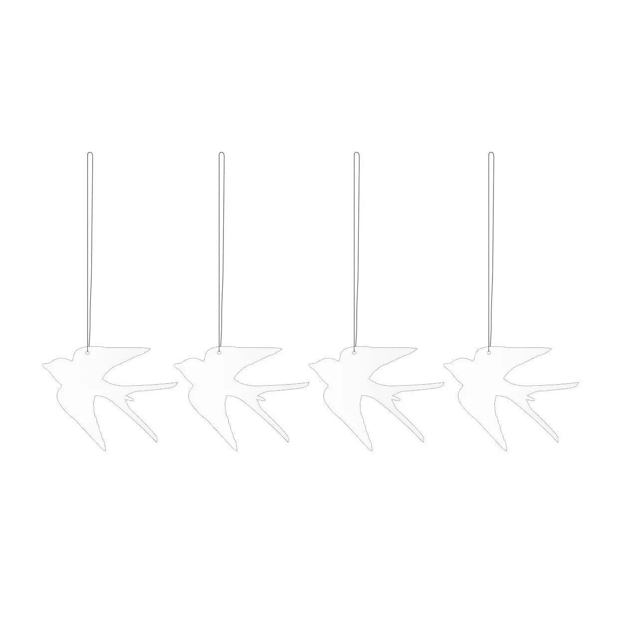 Décoration de Pâques Easter Deco oiseau Lot de 4, Cafe au lait Cooee Design