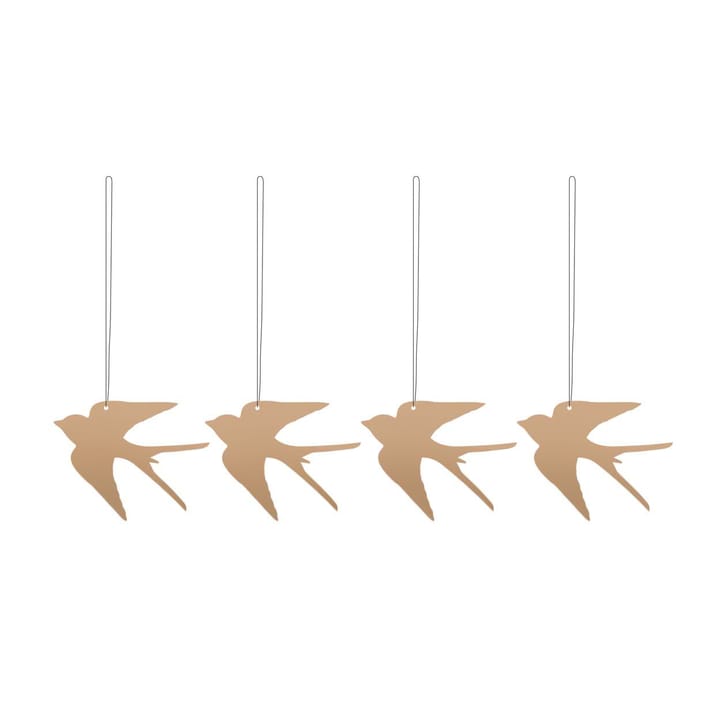 Décoration de Pâques Easter Deco oiseau Lot de 4 - Cafe au lait - Cooee Design