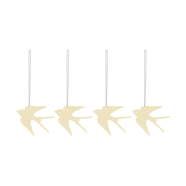 Décoration de Pâques Easter Deco oiseau Lot de 4 - Light yellow - Cooee Design