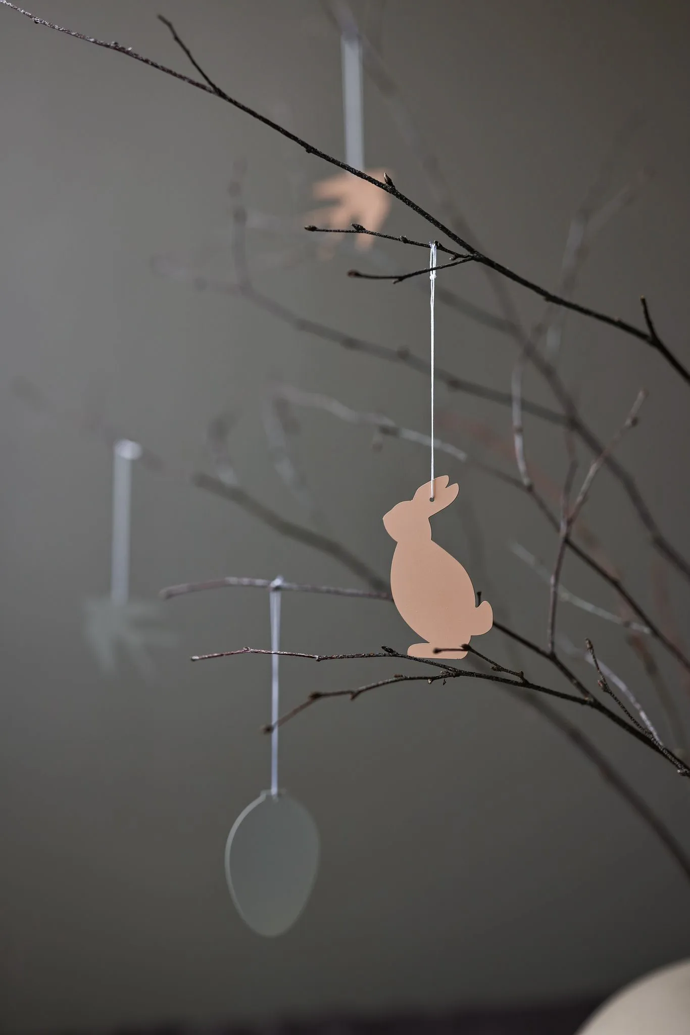 Décoration de Pâques Easter Deco œuf Lot de 4, White Cooee Design