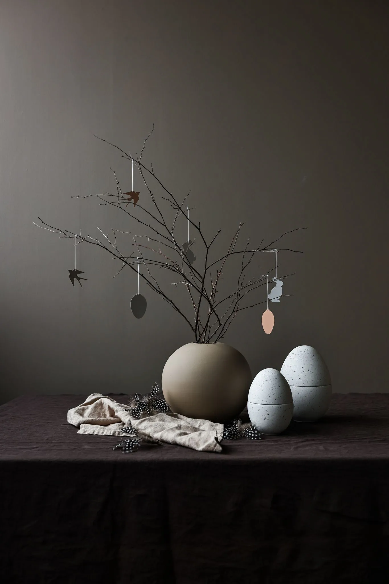 Décoration de Pâques Easter Deco œuf Lot de 4, White Cooee Design
