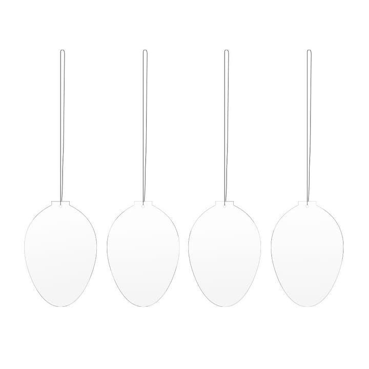 Décoration de Pâques Easter Deco œuf Lot de 4 - White - Cooee Design