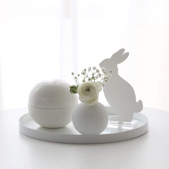 Décoration de Pâques Hare 18 cm - White - Cooee Design