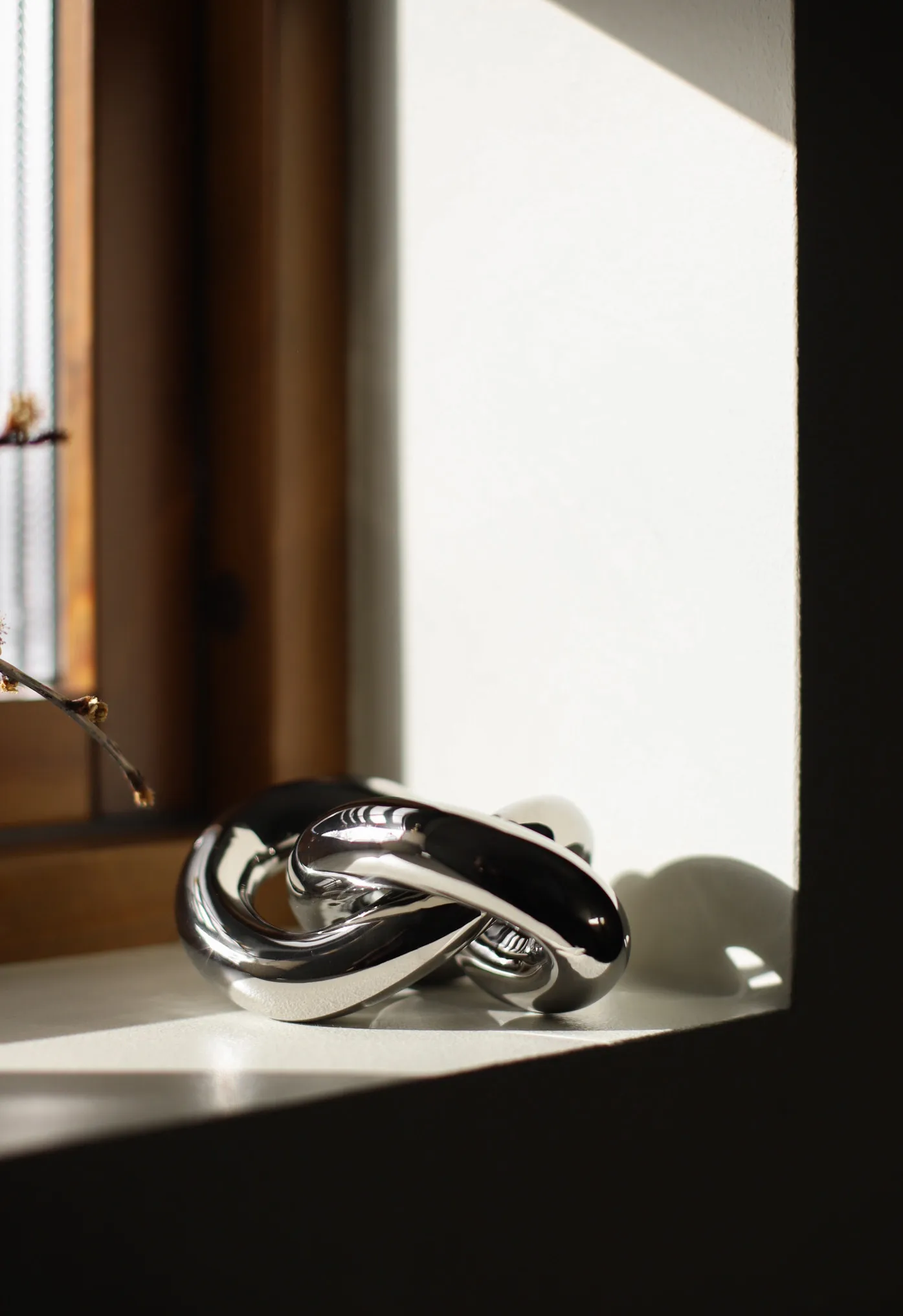 Décoration Knot Table Large, Light Silver Cooee Design