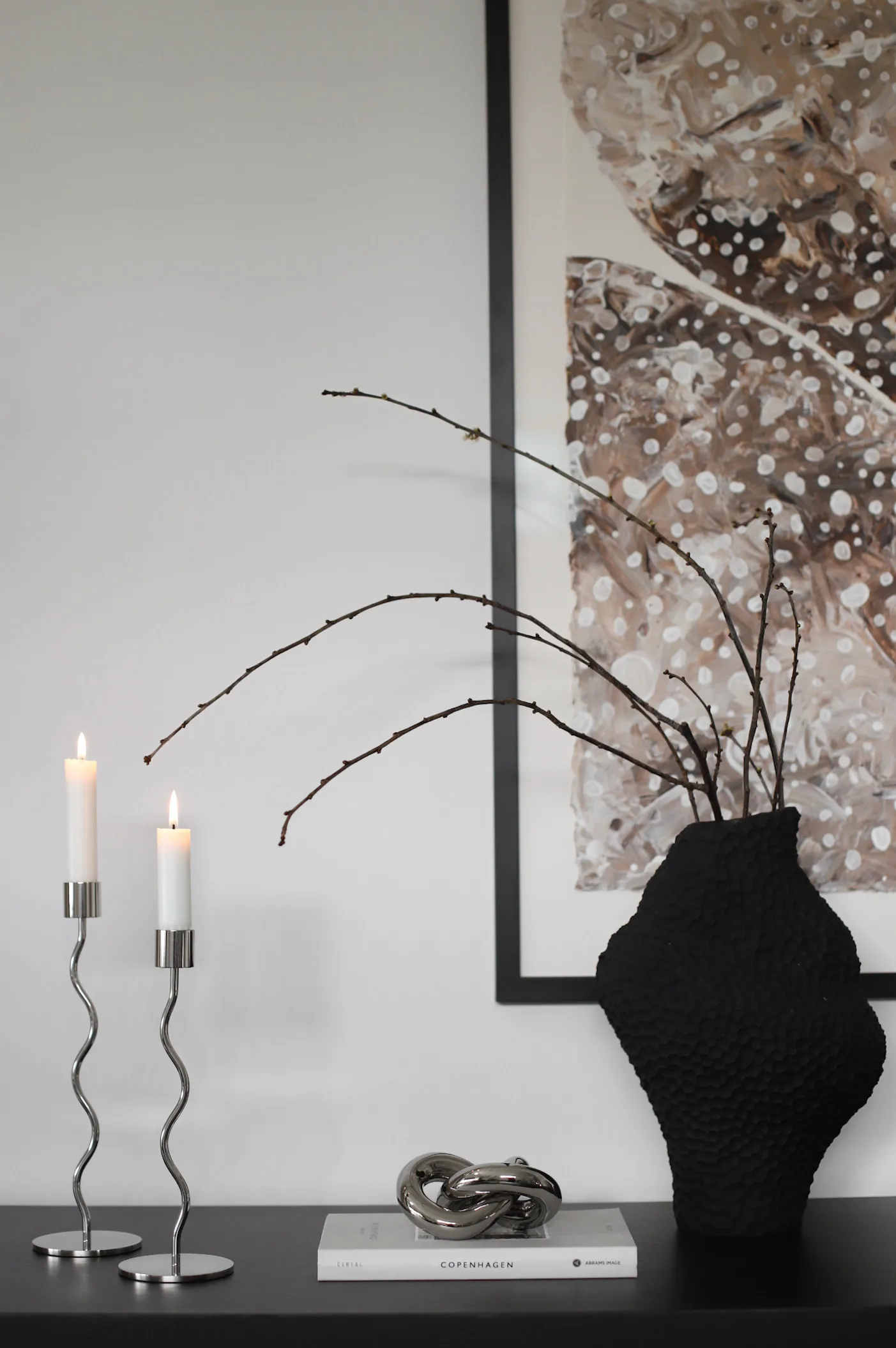 Décoration Knot Table Small, Light Silver Cooee Design