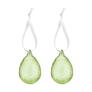 Gry œuf de Pâques à suspendre lot de 2 - Lime - Cooee Design