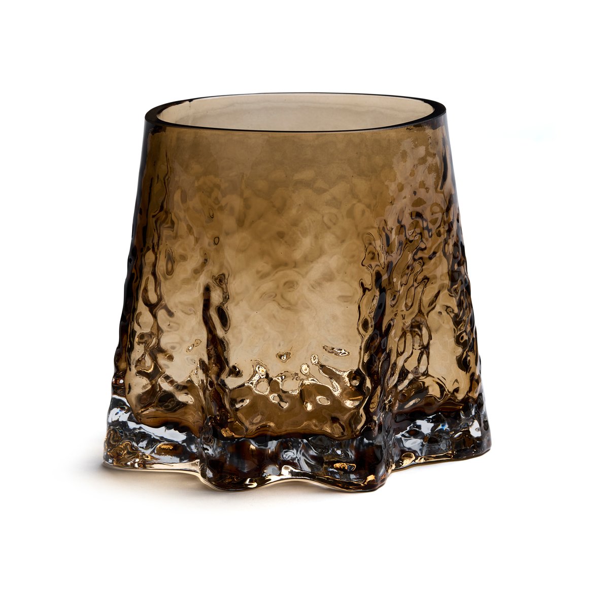 cooee design lanterne en verre ø17 cm cognac