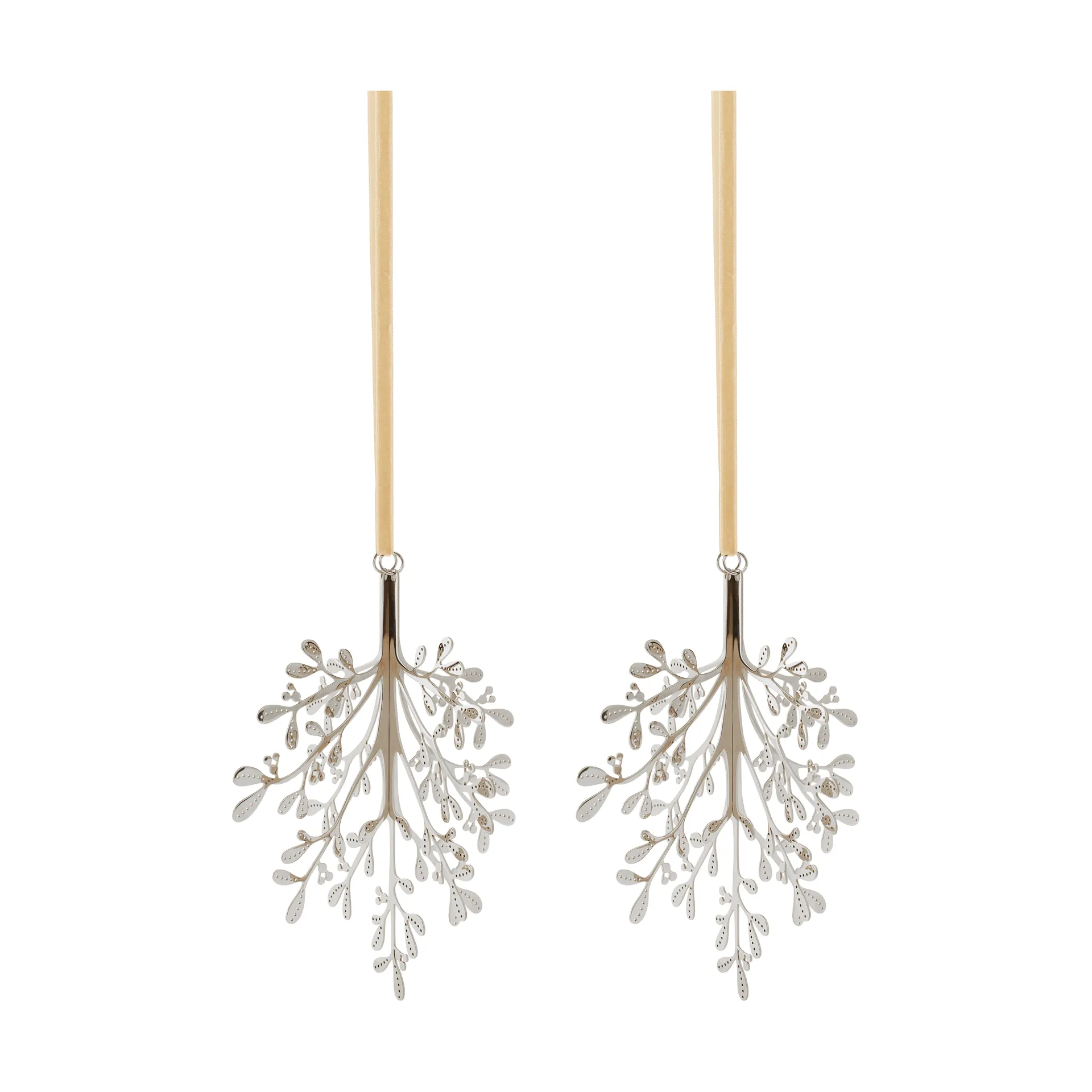 Mistletoe suspension de Noël, lot de 2, Acier inoxydable, 20 cm Cooee Design