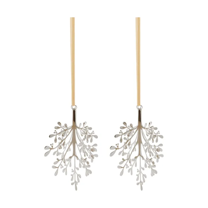 Mistletoe suspension de Noël, lot de 2 - Acier inoxydable, 20 cm - Cooee Design