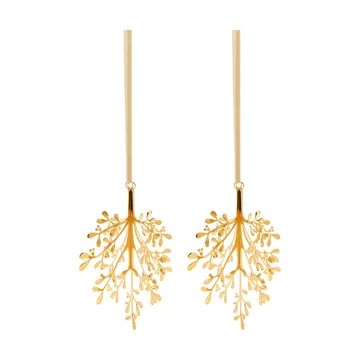 Mistletoe suspension de Noël, lot de 2 - Laiton 20 cm - Cooee Design