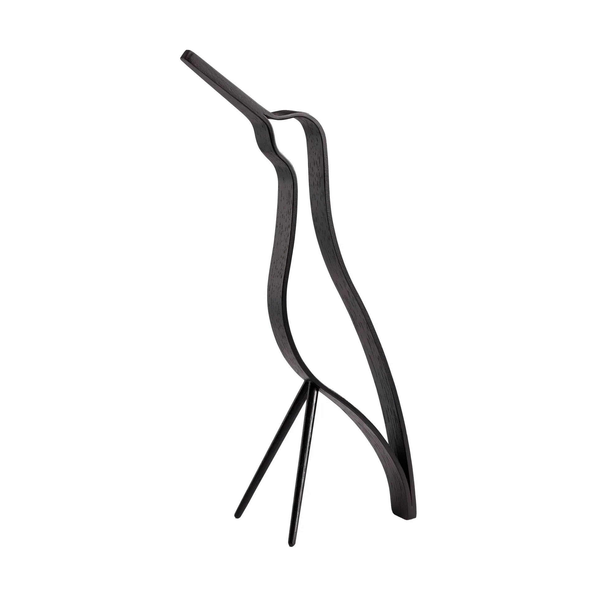 Oiseau Woody haut de 25 cm, Chêne teinté noir Cooee Design