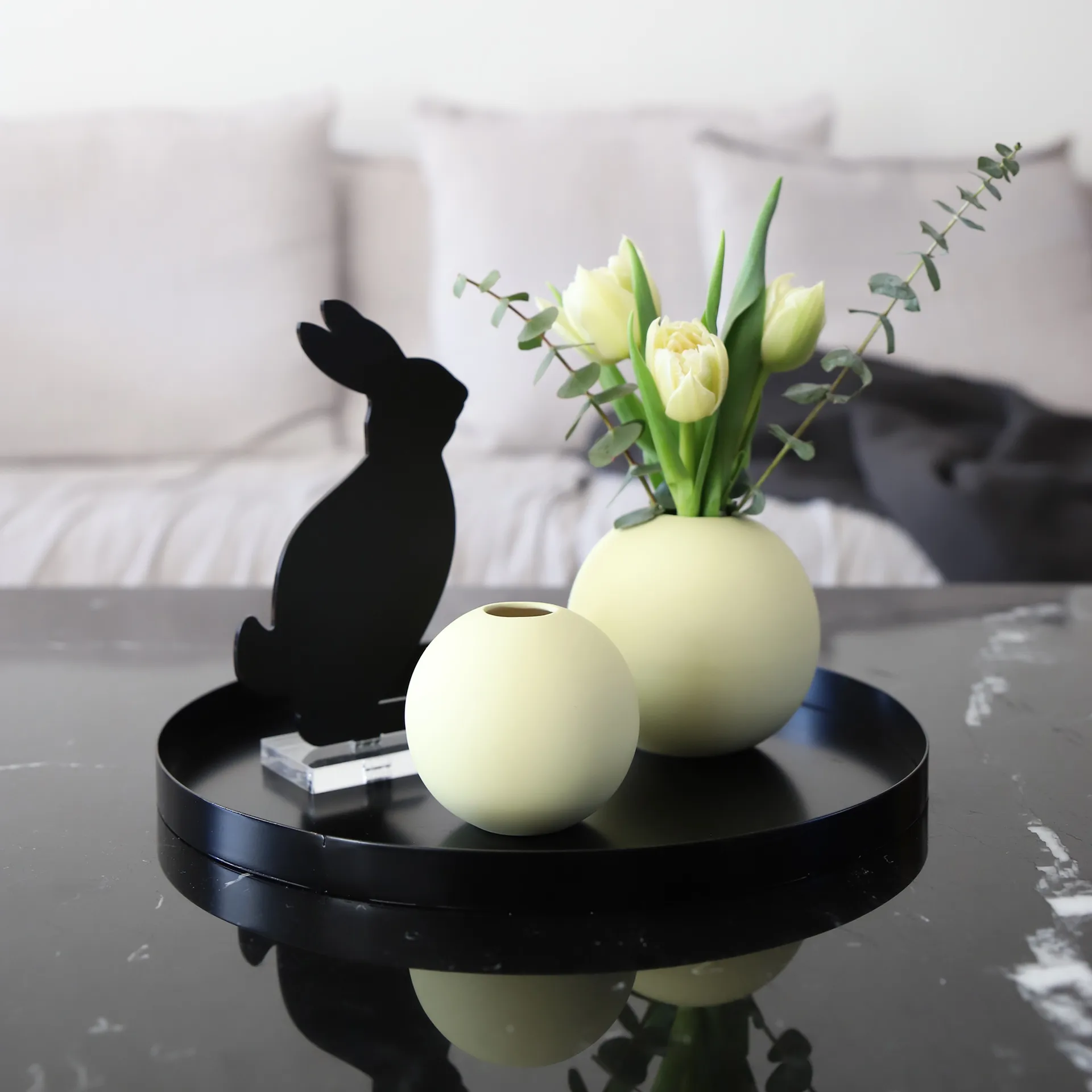 Plateau rond 30 cm Cooee, noir Cooee Design