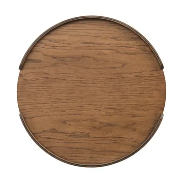 Plateau Woody - Chêne teinté foncé, Ø35 cm - Cooee Design