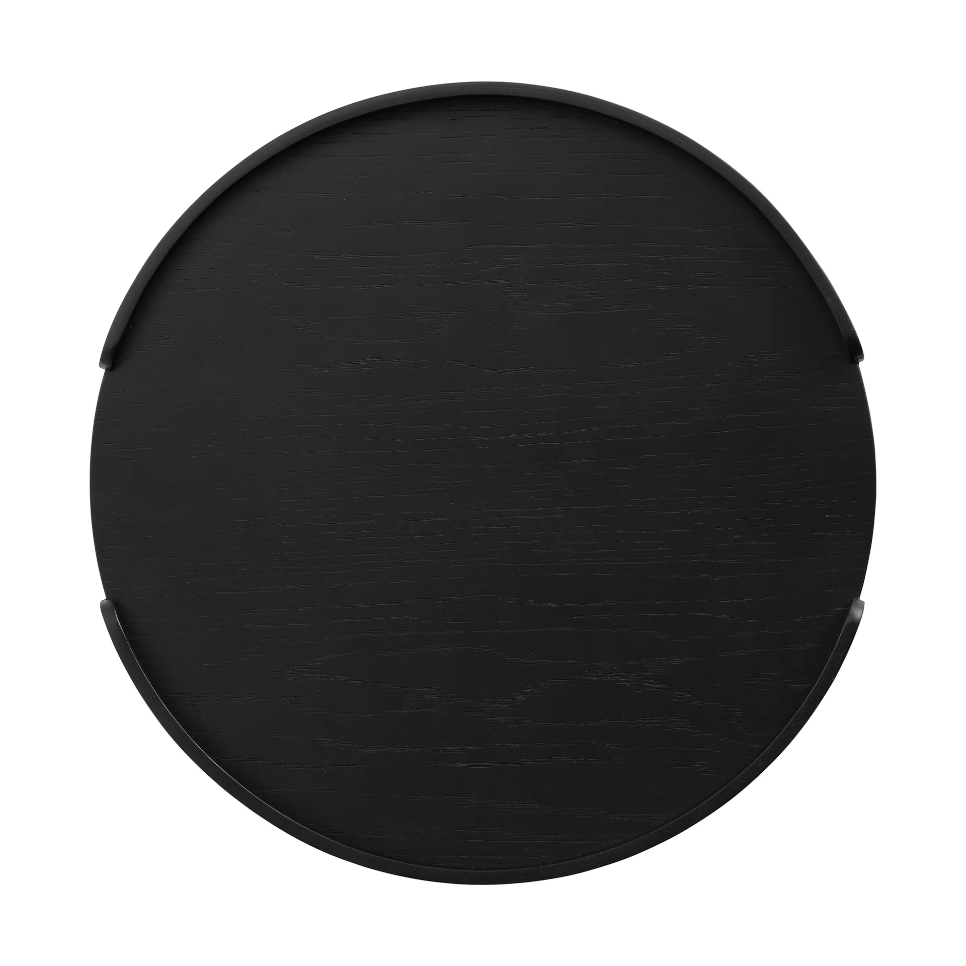 Plateau Woody, Chêne teinté noir, Ø35 cm Cooee Design