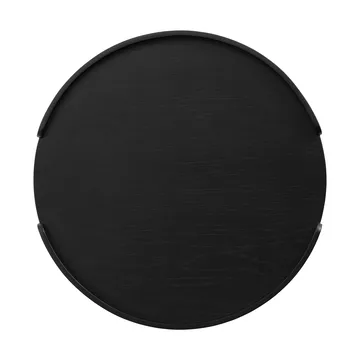 Plateau Woody - Chêne teinté noir, Ø35 cm - Cooee Design
