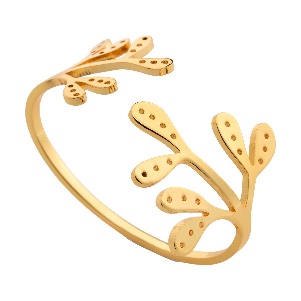 Cooee Design Rond de serviette Mistletoe, Lot de 3 Laiton