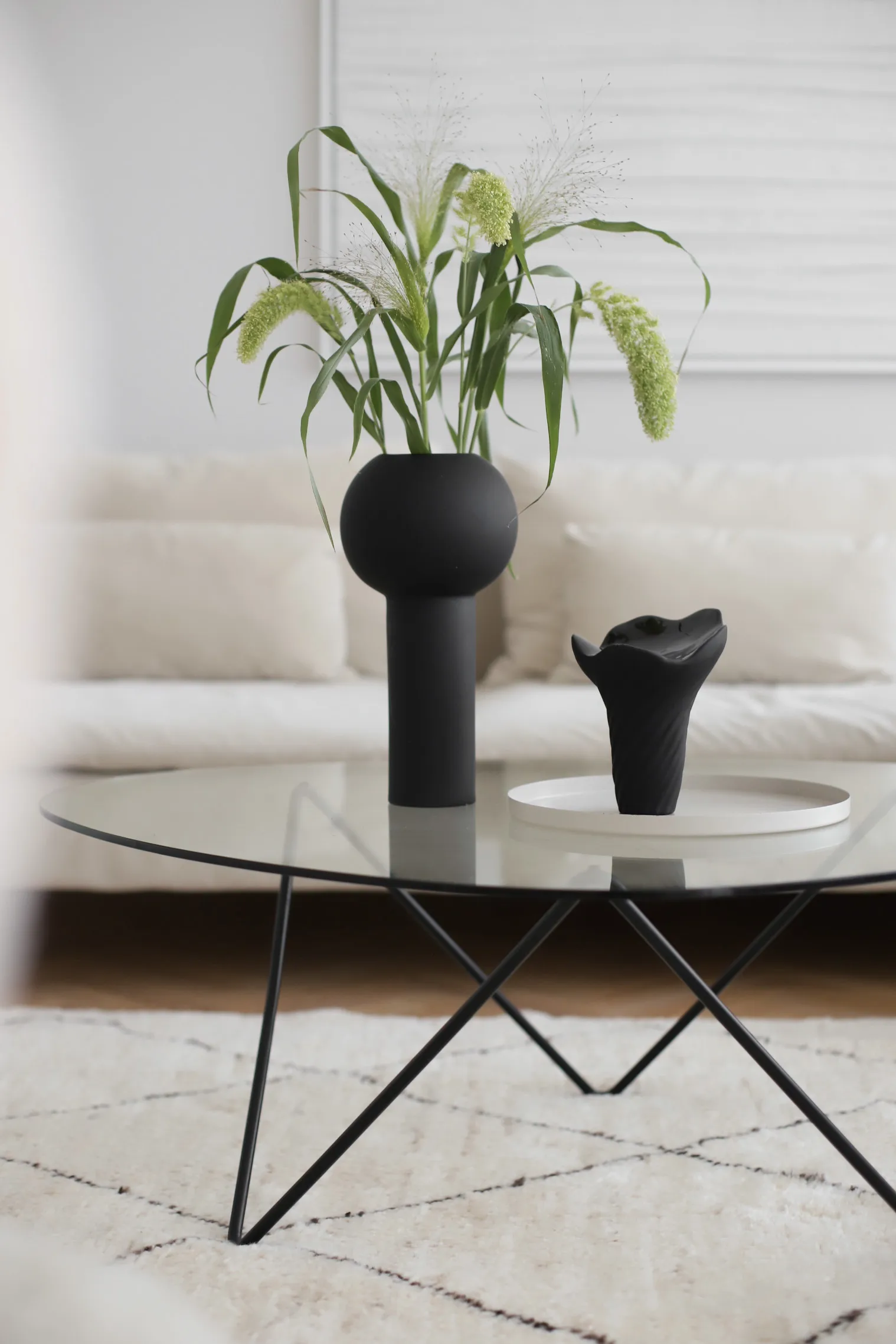 Sculpture Fungi large 18 cm, Noir Cooee Design