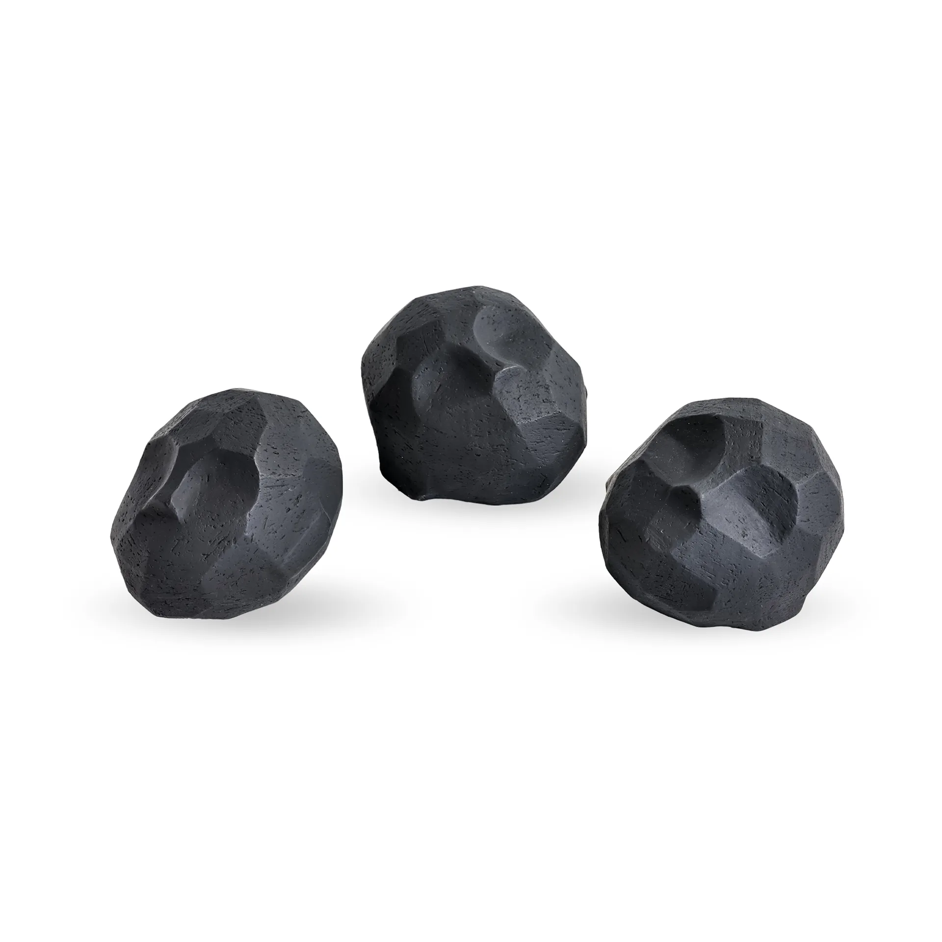 Sculpture Pebble heads Lot de 3, Coal Cooee Design