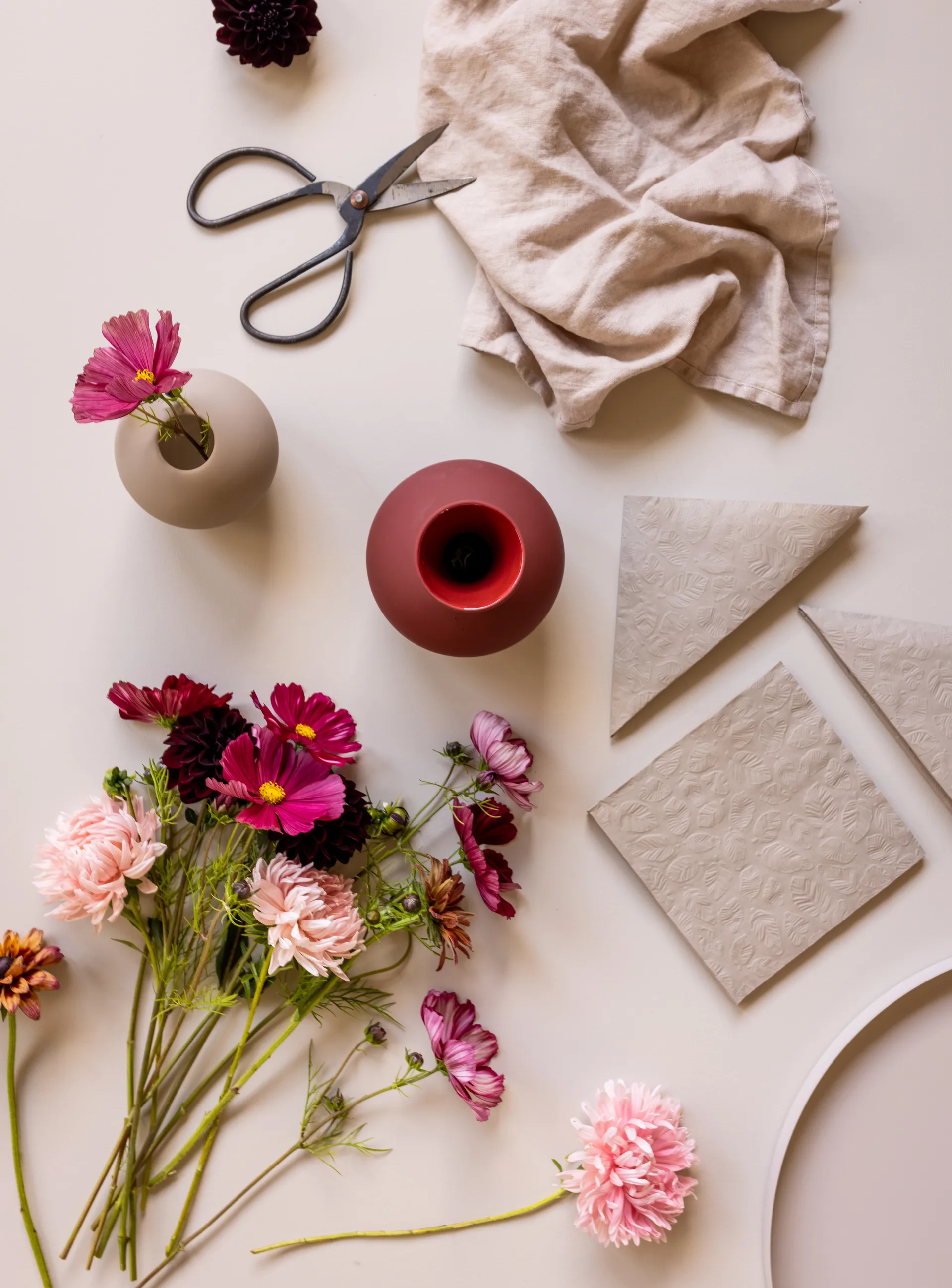 Serviette Cooee Leaf 33x33 cm 20-pack, Sand Cooee Design