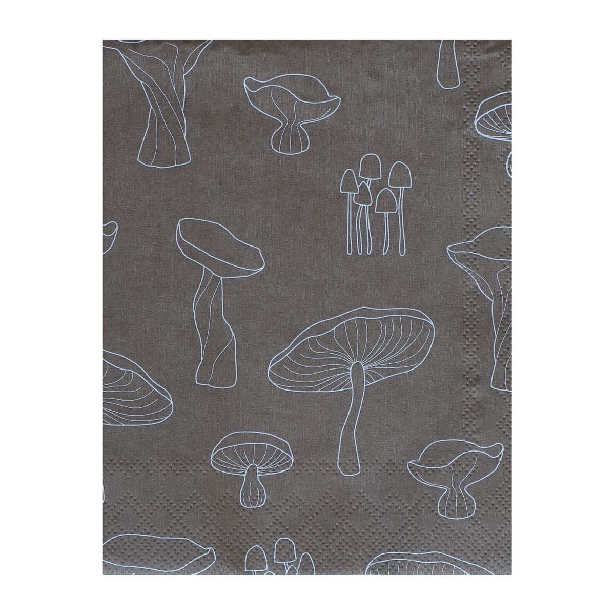Cooee Design Serviette de table Fungi 33x33 cm, paquet de 20 Noisette-blanc