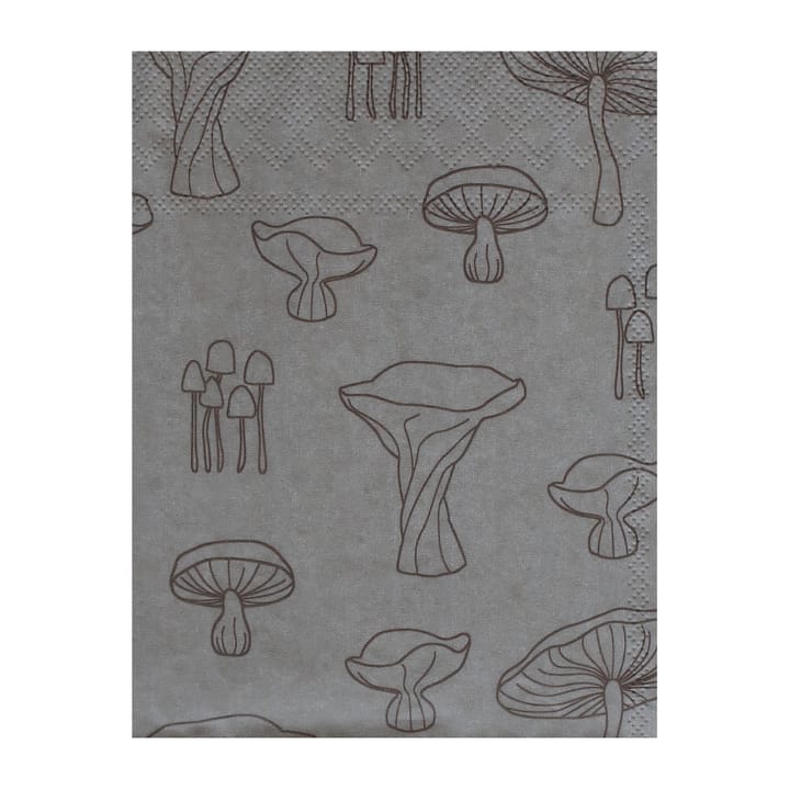 Serviette de table Fungi 33x33 cm, paquet de 20 - Sable-noisette - Cooee Design