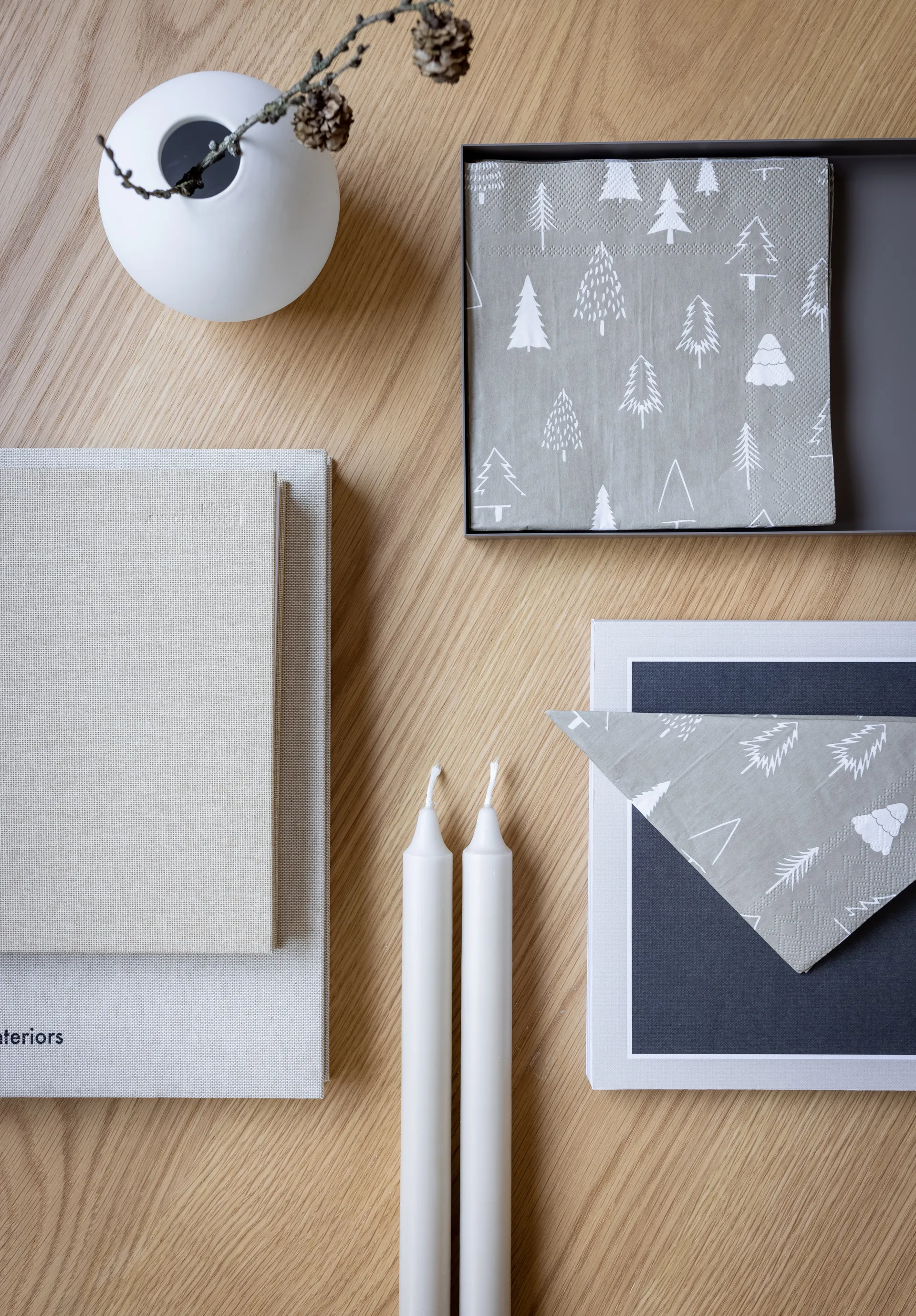 Serviette Woods 33x33 cm 20-pack, Sand-white Cooee Design