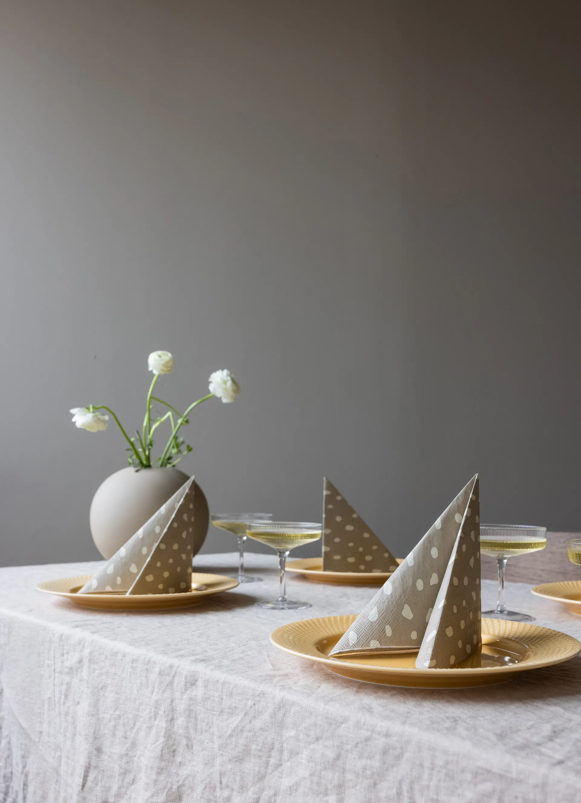 Serviettes Dots 33x33 cm Lot de 20, Sand Cooee Design