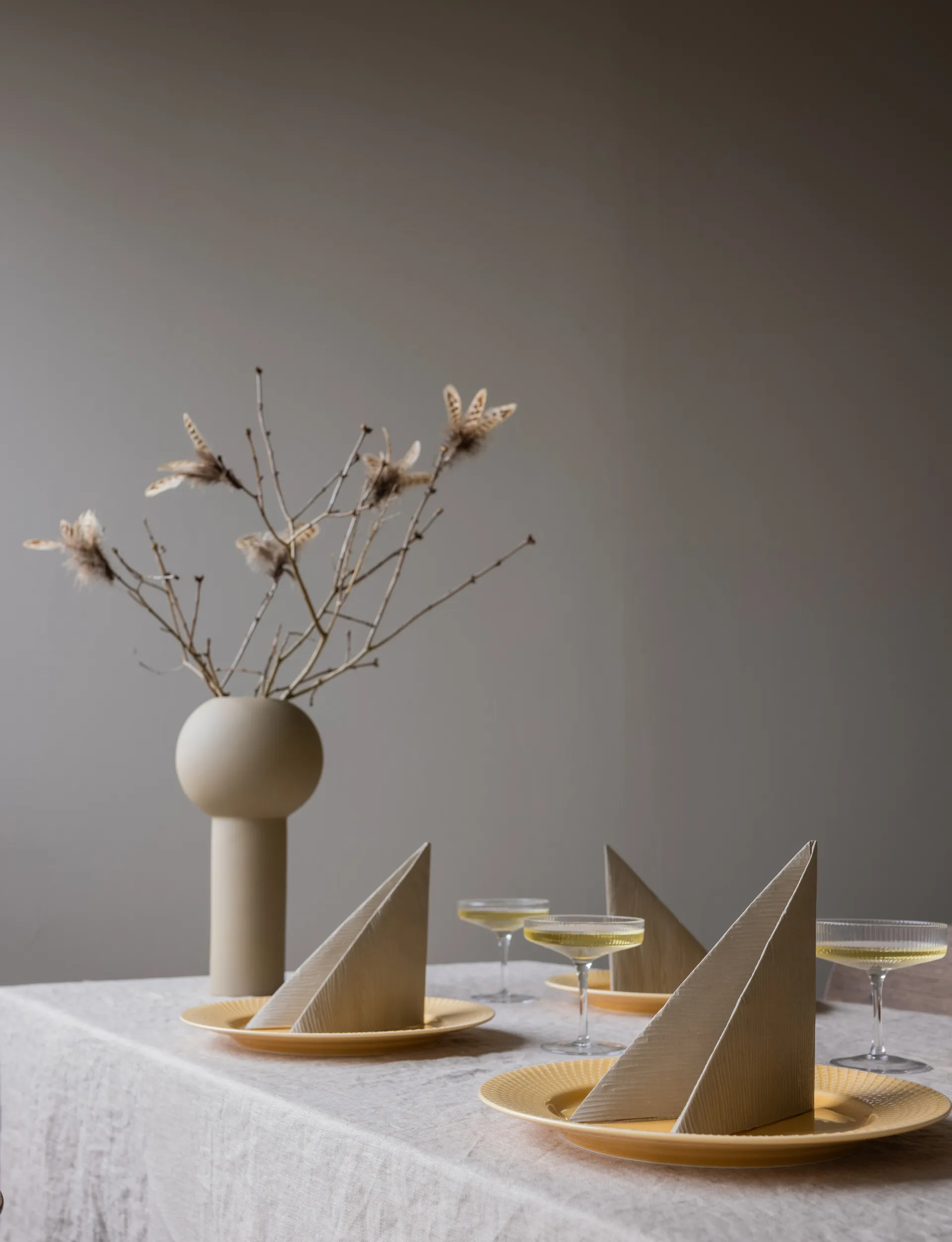 Serviettes Lines 33x33 cm Lot de 18, Sand Cooee Design