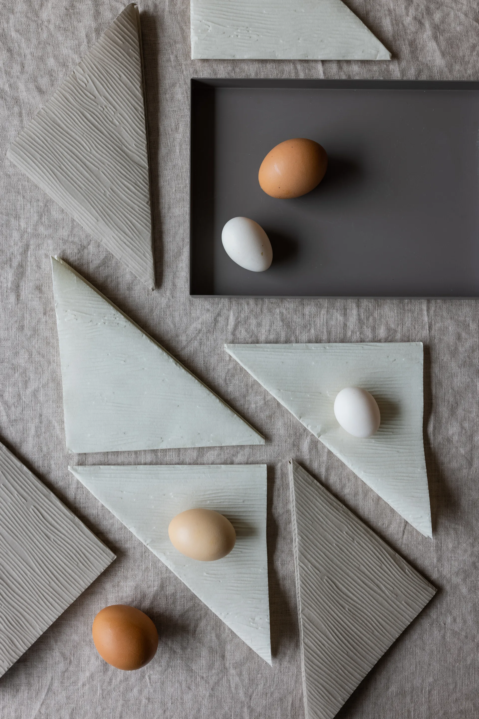 Serviettes Lines 33x33 cm Lot de 18, Sand Cooee Design