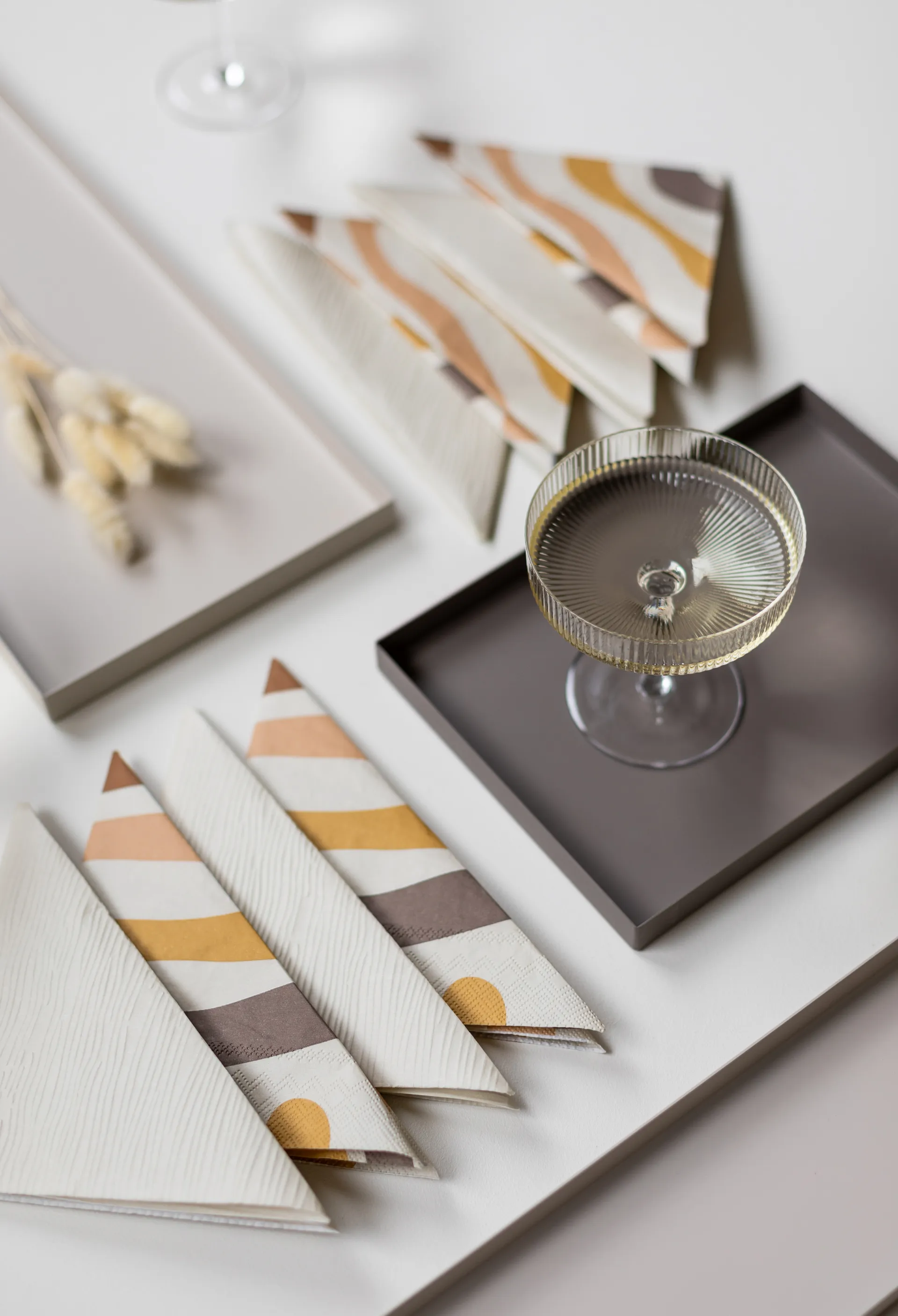 Serviettes Lines 33x33 cm Lot de 18, Shell Cooee Design