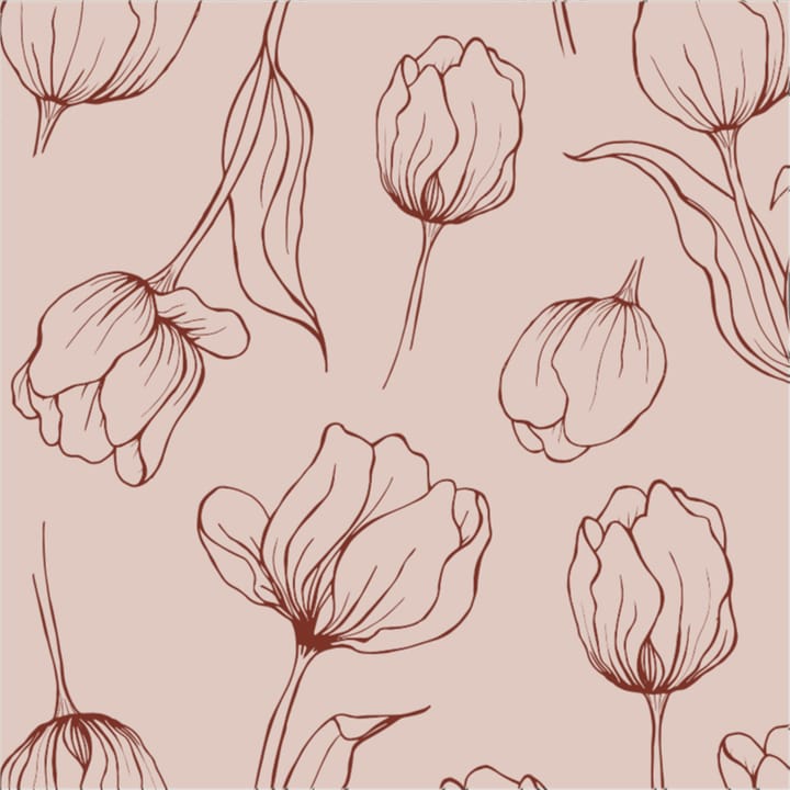 Serviettes Tulipa 16x16 cm Lot de 18 - Blush - Cooee Design