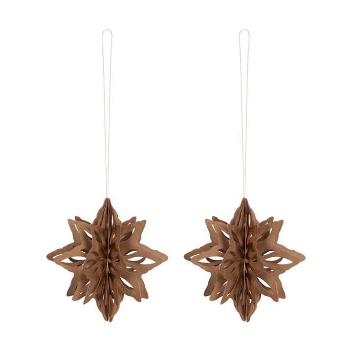 Suspension décorative en forme d'étoile Paper Nova lot de 2 - Café - Cooee Design