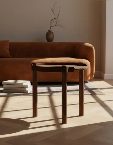 Table Woody Ø45 cm - Chêne foncé teinté - Cooee Design