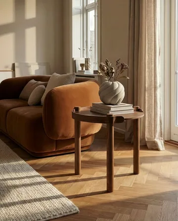Table Woody Ø45 cm - Chêne foncé teinté - Cooee Design