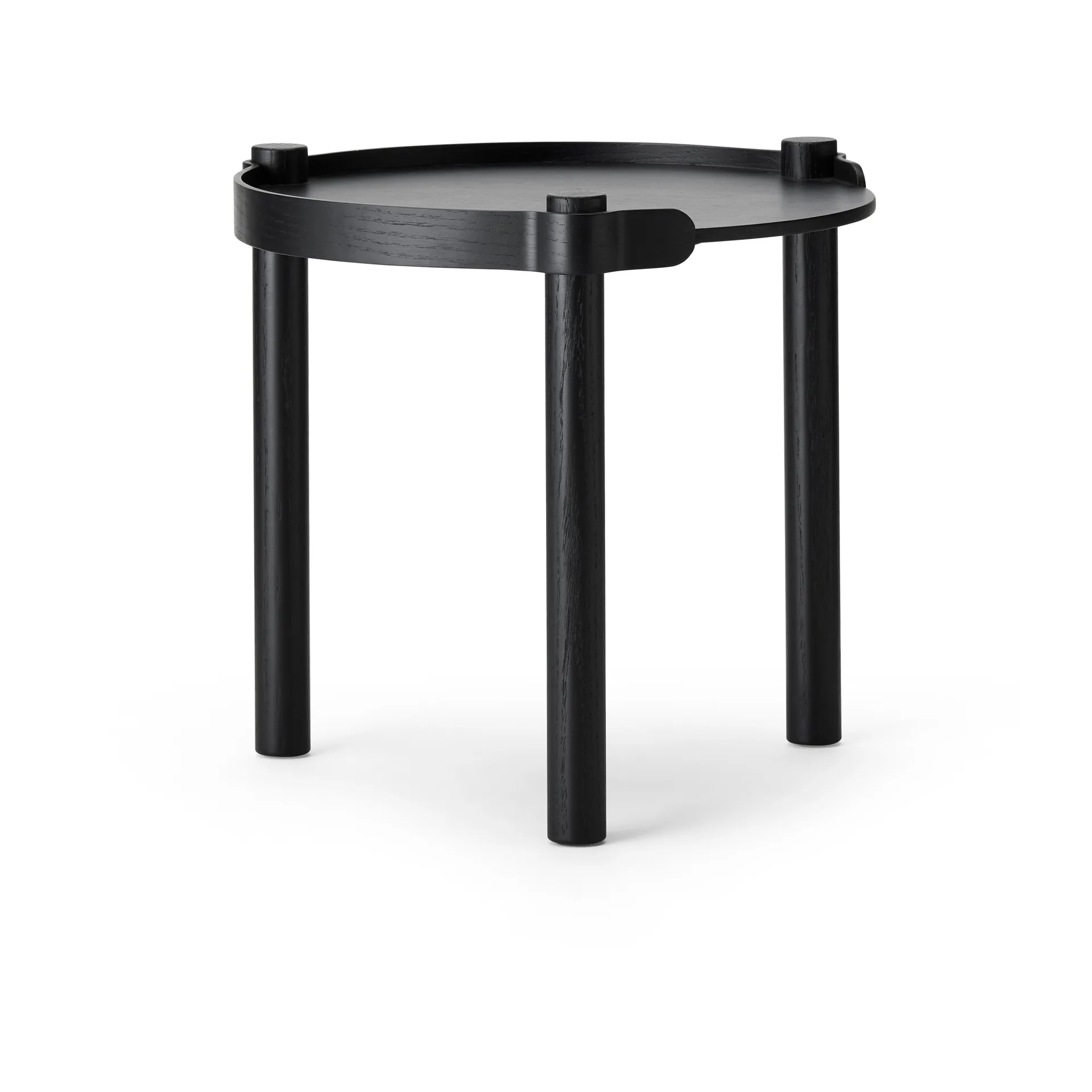 Table Woody Ø45 cm, Chêne teinté noir Cooee Design