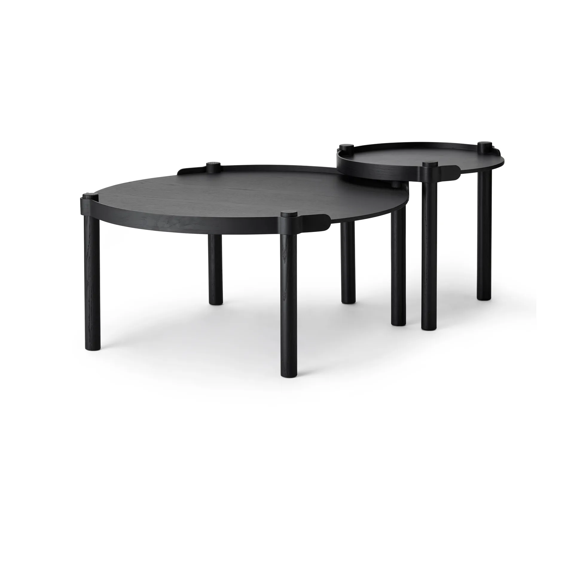 Table Woody Ø45 cm, Chêne teinté noir Cooee Design