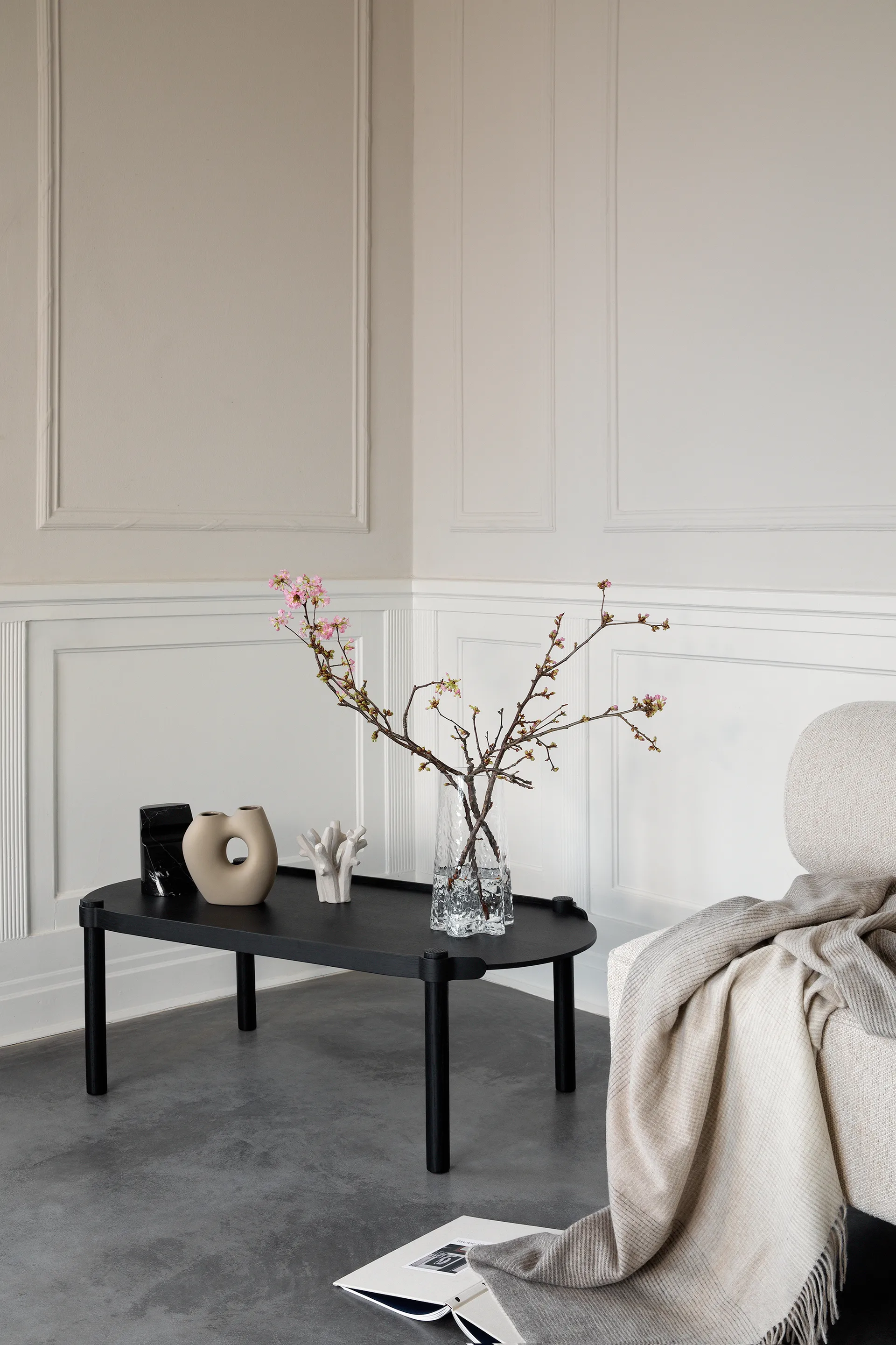 Table Woody 50x105 cm, Chêne teinté noir Cooee Design