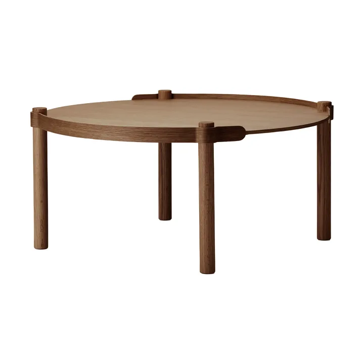 Table Woody Ø80 cm - Chêne foncé teinté - Cooee Design