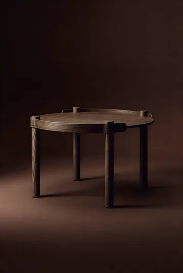 Table Woody Ø80 cm - Chêne foncé teinté - Cooee Design