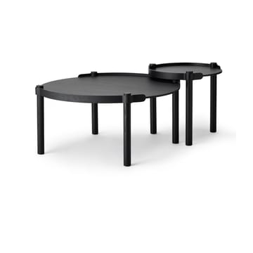 Table Woody Ø80 cm - Chêne teinté noir - Cooee Design