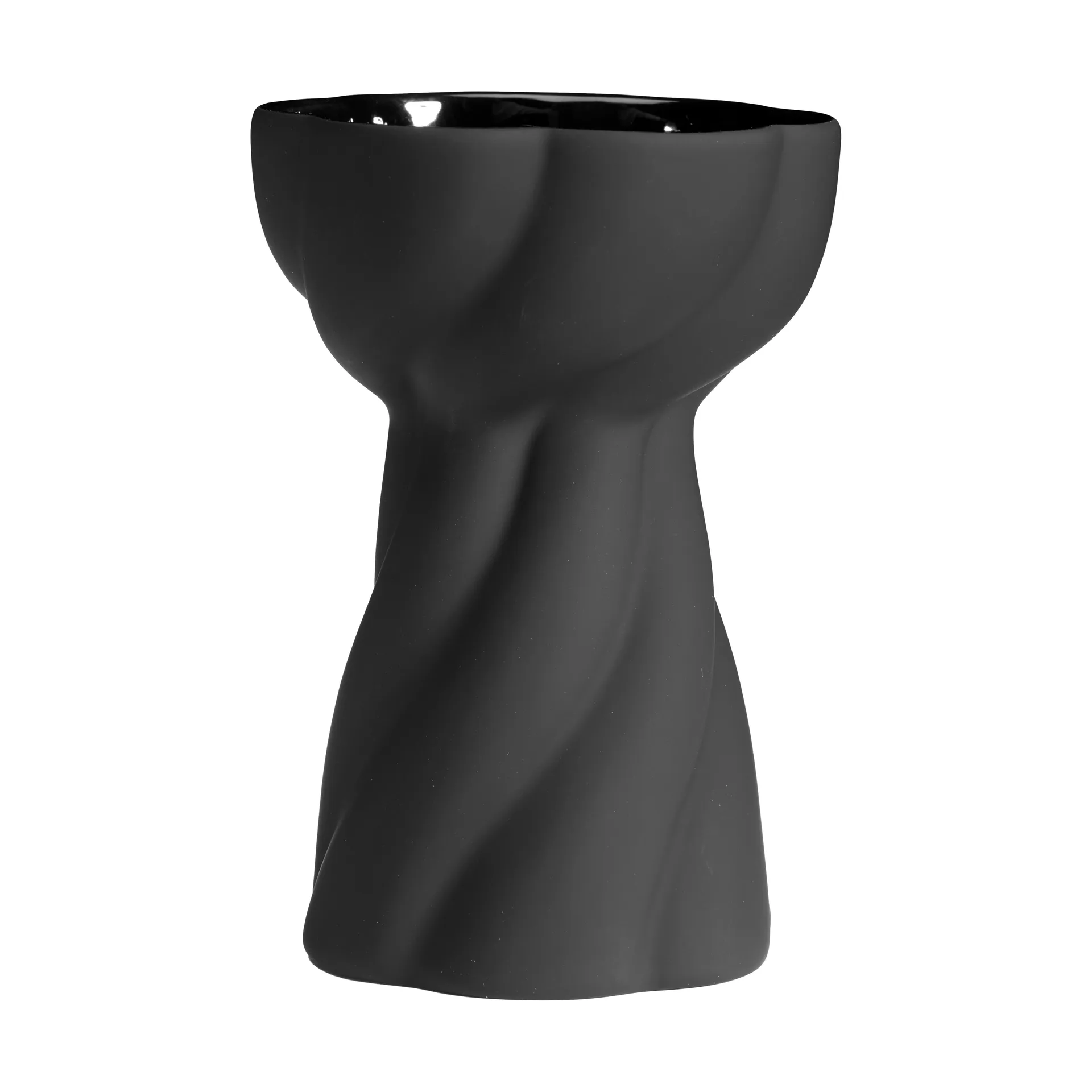 Vase ampoule Twist 12,8 cm, Noir Cooee Design
