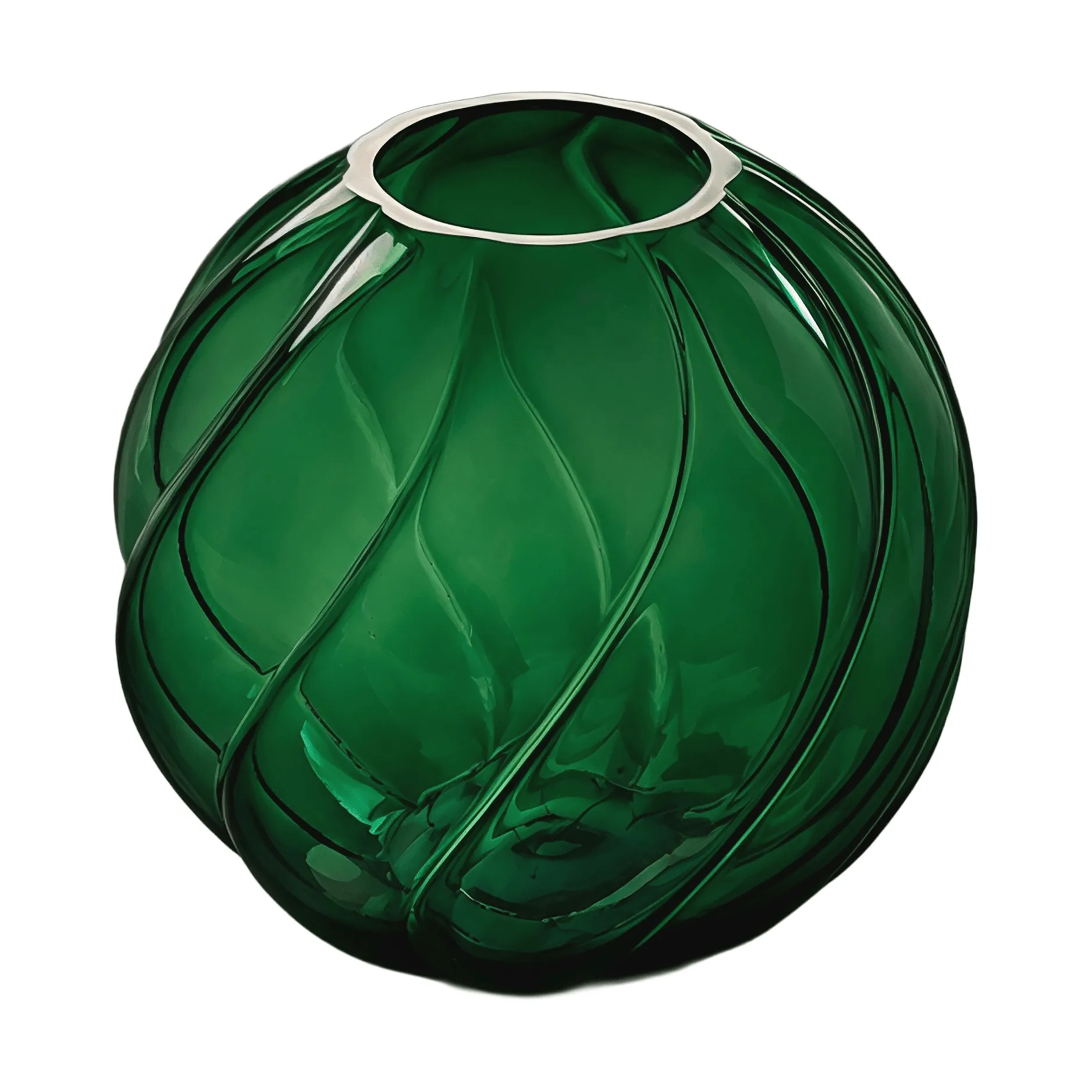 Vase boule Twist 12 cm, Forest green Cooee Design